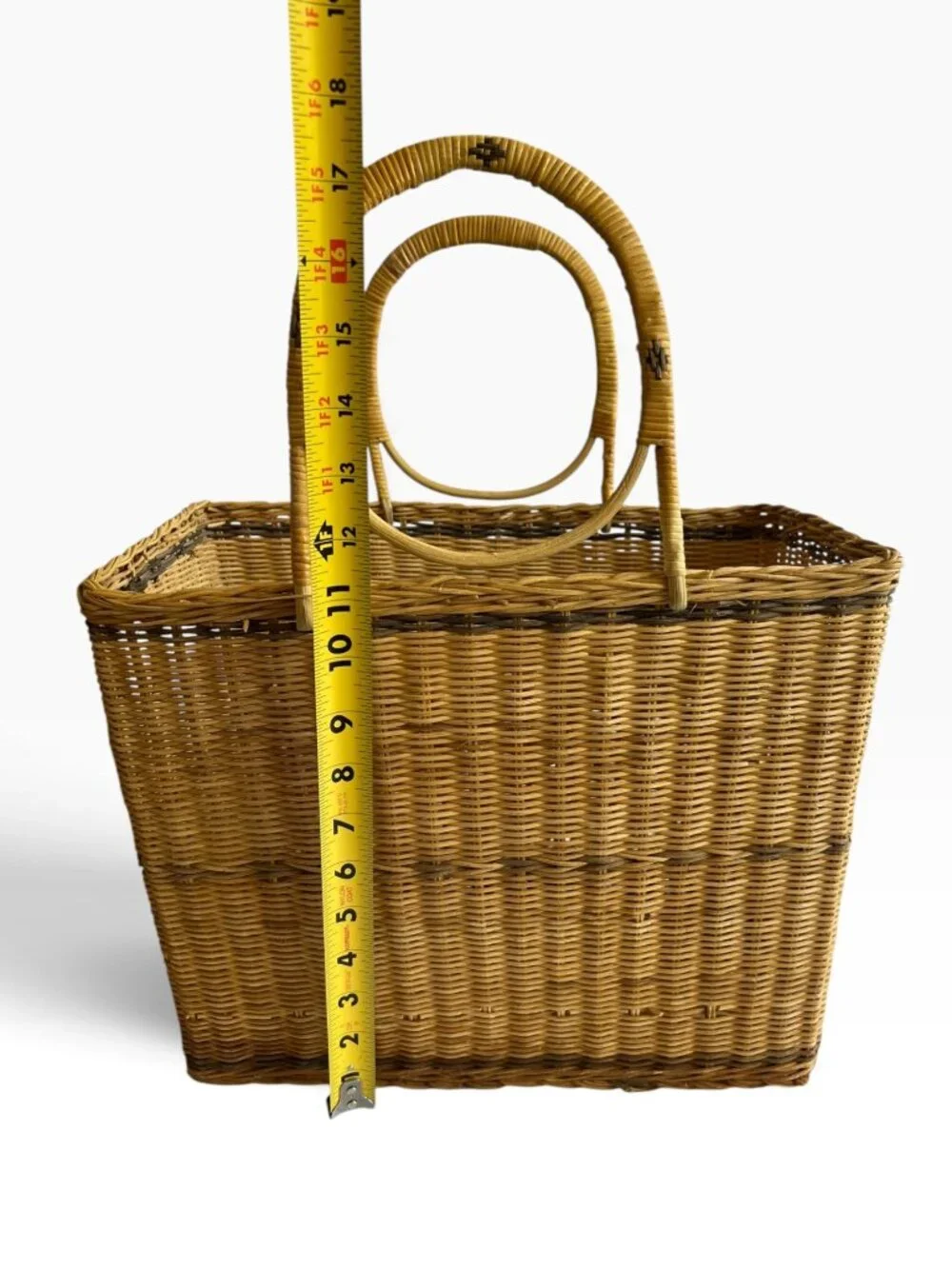 Woven Rattan WIcker Picnic Garden Basket with Handles